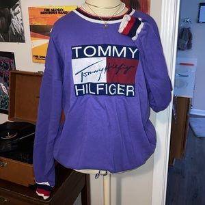 Vintage 90s Tommy Hilfiger Purple Matching Sweatshirt/Pullover & Joggers